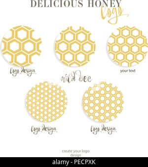 abstract molecule yellow build post stamp set, circles. Round banners, boxes, frames, insignias, logos, icons, labels, backgrounds. Vector grungy, distress textures. Blank shapes. design elements. Stock Vector