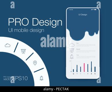 Date application UI design concept stock vector Stock Vector