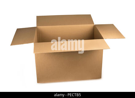 cardboard box isolated on a white background with clipping path. Stock Photo
