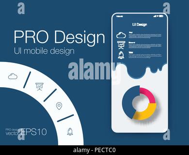 Date application UI design concept stock vector Stock Vector