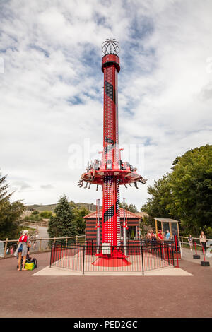 Vertigo ride at Woodlands family theme park, Totnes, Devon, England ...