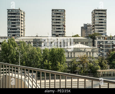 Belgrade, Serbia. August 27, 2017. Socialist era architecture, brutalist style example. Stock Photo