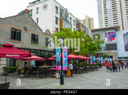 French Concession shopping and eating area of Shanghai China Asia Stock Photo