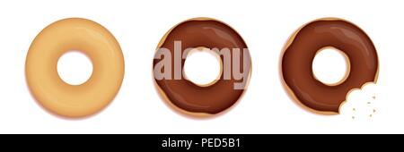 chocolate donut bakery isolated on white background vector illustration EPS10 Stock Vector