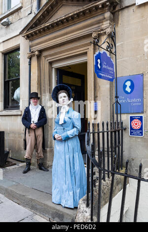 Outside The Jane Austen Centre, City of Bath, England, UK Stock Photo