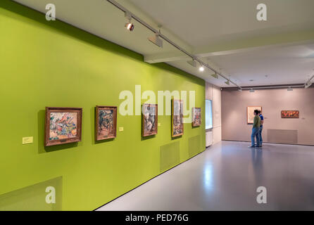 Modern art in the Kode Art Museum, with paintings by the Fauvist artist Othon Friesz in the foreground, Kode 4, Bergen, Westland, Norway Stock Photo