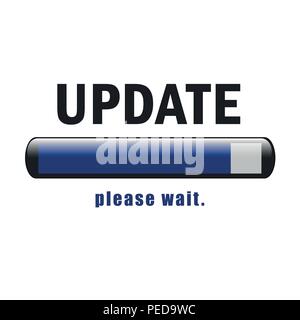 update updating software please wait vector illustration EPS10 Stock Vector