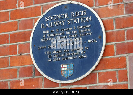 General view of Bognor Regis Train Station in West Sussex, UK. Stock Photo