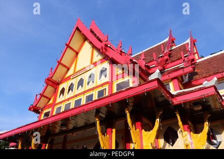 Hua Hin, Prachuap Khiri Khan Province in Thailand - famous old railway station building. Stock Photo