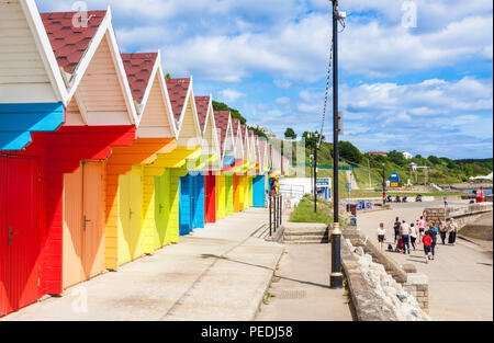 scarborough beach huts north bay scarborough yorkshire north yorkshire england scarborough uk gb europe Stock Photo