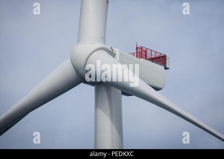 MHI Vestas wind turbines on Walney Extension Offshore Wind Farm Stock Photo