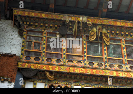 Photo taken in Bhutan and showing unique culture and reiligion. Stock Photo