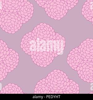 Seamless floral background pattern. Nature theme, hand - drawn abstract elements, simplified peony,chrysanthemum,golden-daisy flowers. Stock Vector
