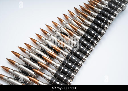 Ammo belt, chain , full of bullets Stock Photo - Alamy