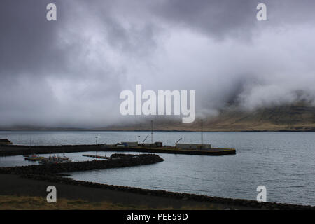 Storm brewing in Eastern Fjords, Iceland Stock Photo