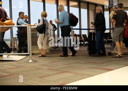 Passengers boarding a flight at Easterwood Airport in College Station ...