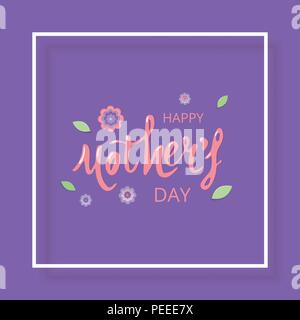 Happy Mother's Day Square Card. Vector Illustration. Stock Vector