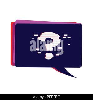 Question mark with speech bubble. Vector illustration. Stock Vector