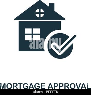 Mortgage Approval creative icon. Simple element illustration. Mortgage Approval concept symbol design from personal finance collection. Can be used fo Stock Vector