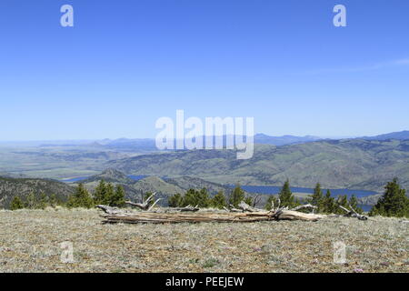 View looking north from the chest of the Sleeping Giant, near Helena, MT, USA Stock Photo