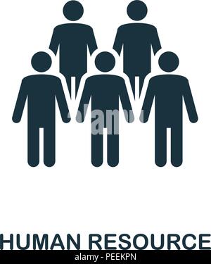 Human Resource creative icon. Simple element illustration. Human Resource concept symbol design from project management collection. Can be used for mo Stock Vector