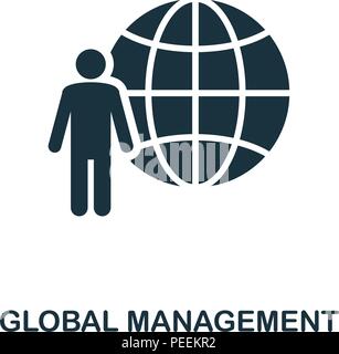 Global Management creative icon. Simple element illustration. Global Management concept symbol design from project management collection. Can be used  Stock Vector