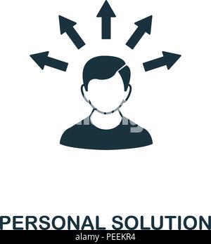 Personal Solution creative icon. Simple element illustration. Personal Solution concept symbol design from project management collection. Can be used  Stock Vector