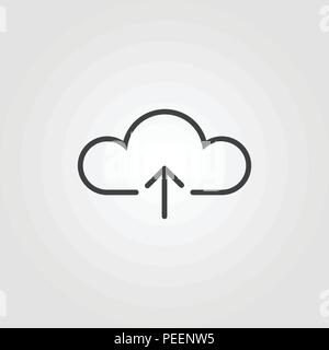 Cloud Upload creative icon. Simple element illustration. Cloud Upload concept symbol design from ui collection. Can be used for web, mobile and print. Stock Vector