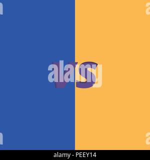 Versus banner. VS screen. Element for graphic design - ad, poster, flyer, tag, coupon, invitation card. Vector illustration. Stock Vector