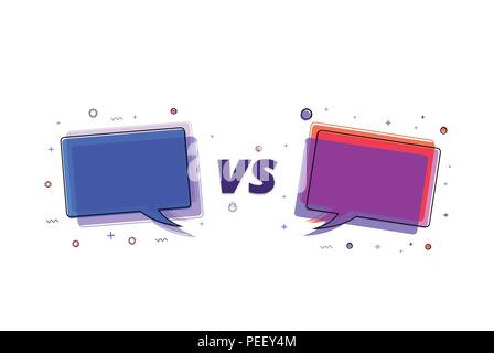 Versus banner. VS  letters with speech bubbles isolated on white background. Element for graphic design - ad, poster, flyer, tag, coupon, invitation c Stock Vector