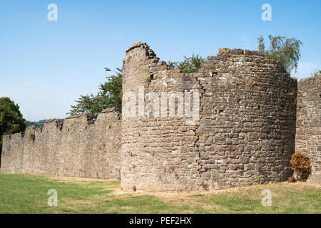 The Port Wall of Chepstow, Monmouthshire, Wales, UK Stock Photo