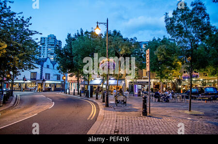 Battersea Square at Night London UK Stock Photo