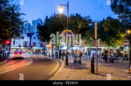 Battersea Square at Night London UK Stock Photo