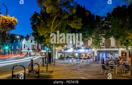 Battersea Square at Night London UK Stock Photo