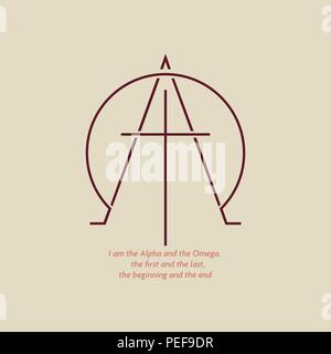 Alpha and Omega Stock Vector