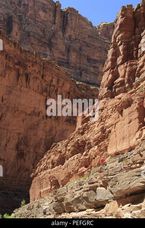 Hiking Dark Canyon, Bears Ears National Monument, Utah, USA Stock Photo