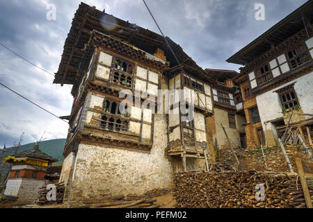 Photo taken in Bhutan and showing unique culture and reiligion. Stock Photo