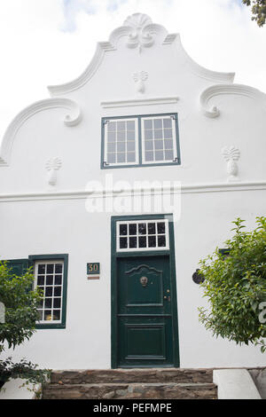 Cape Dutch style cottage in Tulbagh, South Africa Stock Photo