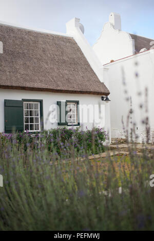 Cape Dutch style cottage in Tulbagh, South Africa Stock Photo