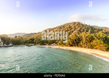 A typical view in Tayrona National Park Colombia Stock Photo