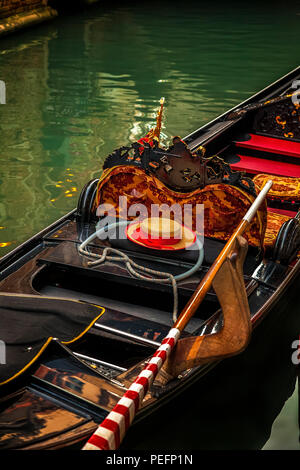 Parked gondola in Venice, Italy Stock Photo