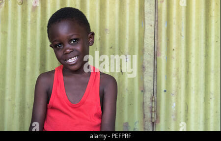 Uganda kids smiling Stock Photo