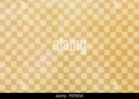 Japanese orange checkered pattern paper texture or vintage background Stock Photo