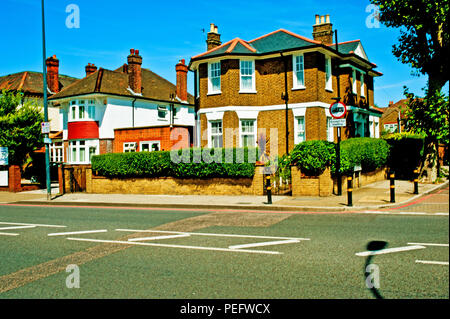 Detached Houses, Bromley Road, Catford, Borough of Lewisham, London, England Stock Photo
