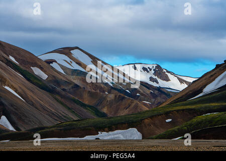 Amazing view of mountains in Landmannalaugar, The highlands, Iceland, in summer Stock Photo