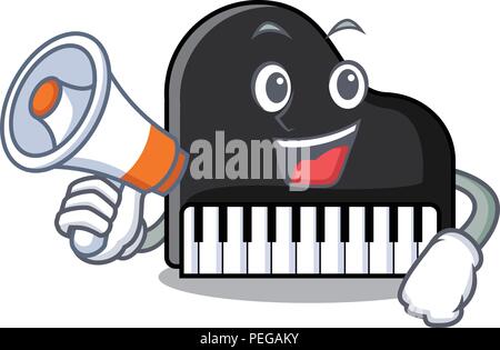 With megaphone key character cartoon style vector illustration Stock ...