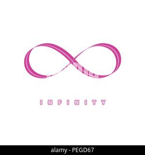 simple Infinity symbol pink vector illustration EPS10 Stock Vector