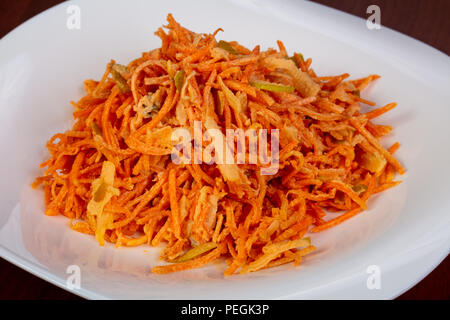 Salad with carrot and sweet apple Stock Photo