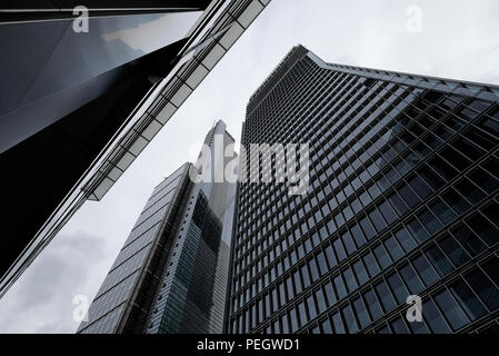 modern architecture skyscrapers, financial district, central london, england Stock Photo