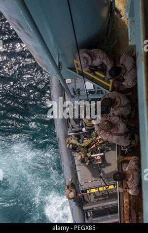 Military unit on offshore rig using artificial intelligence automated ...